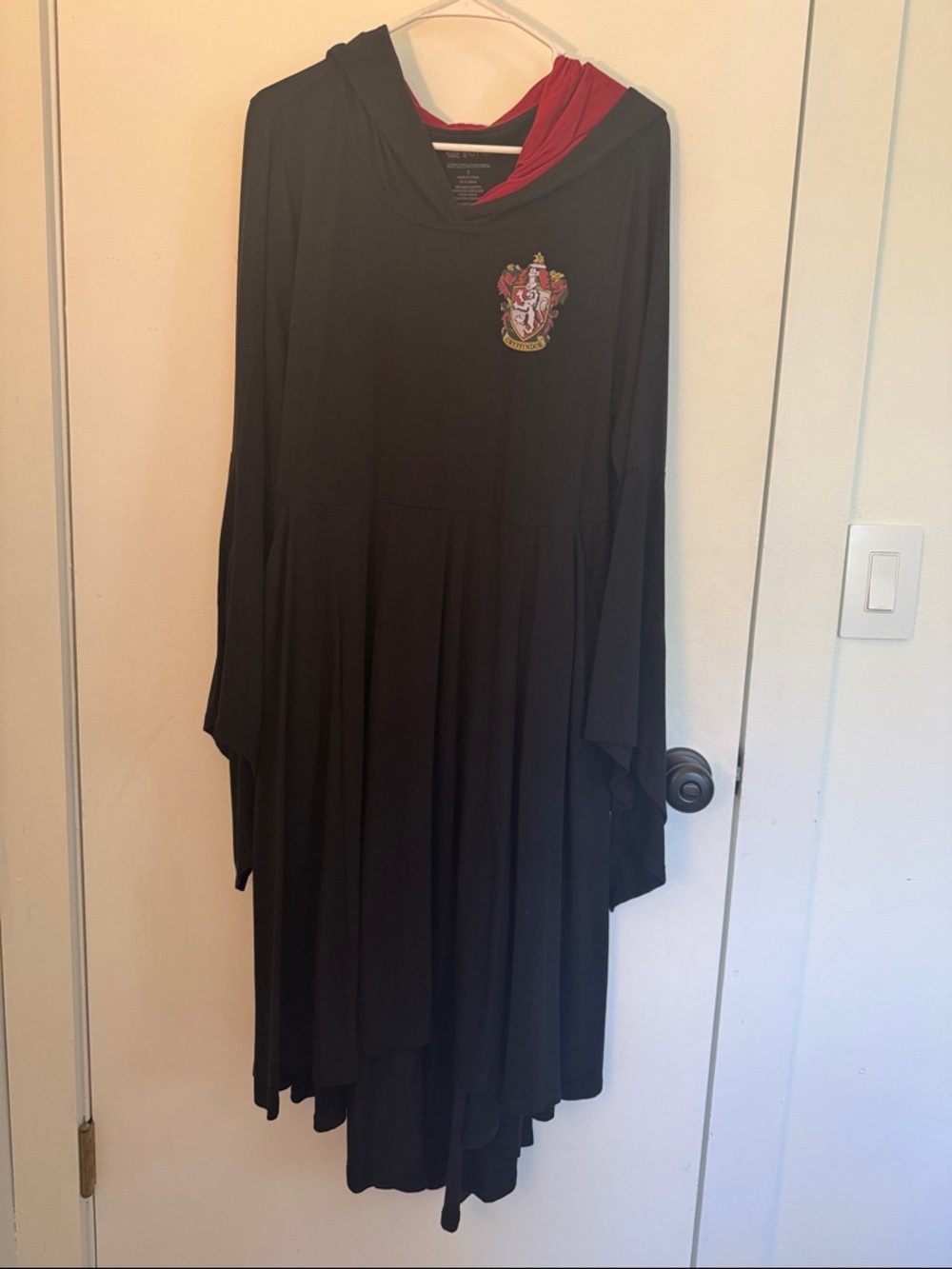 Torrid Harry Potter Black Hoodie Dress/Cloak with Red Lining